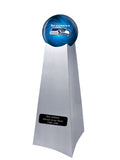 Championship Trophy Cremation Urn with Add on Seattle Seahawks Ball Decor and Custom Metal Plaque