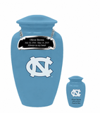 North Carolina University Tar Heels Blue Cremation Urn