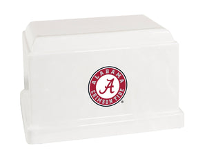 University of Alabama Seal White Cremation Urn