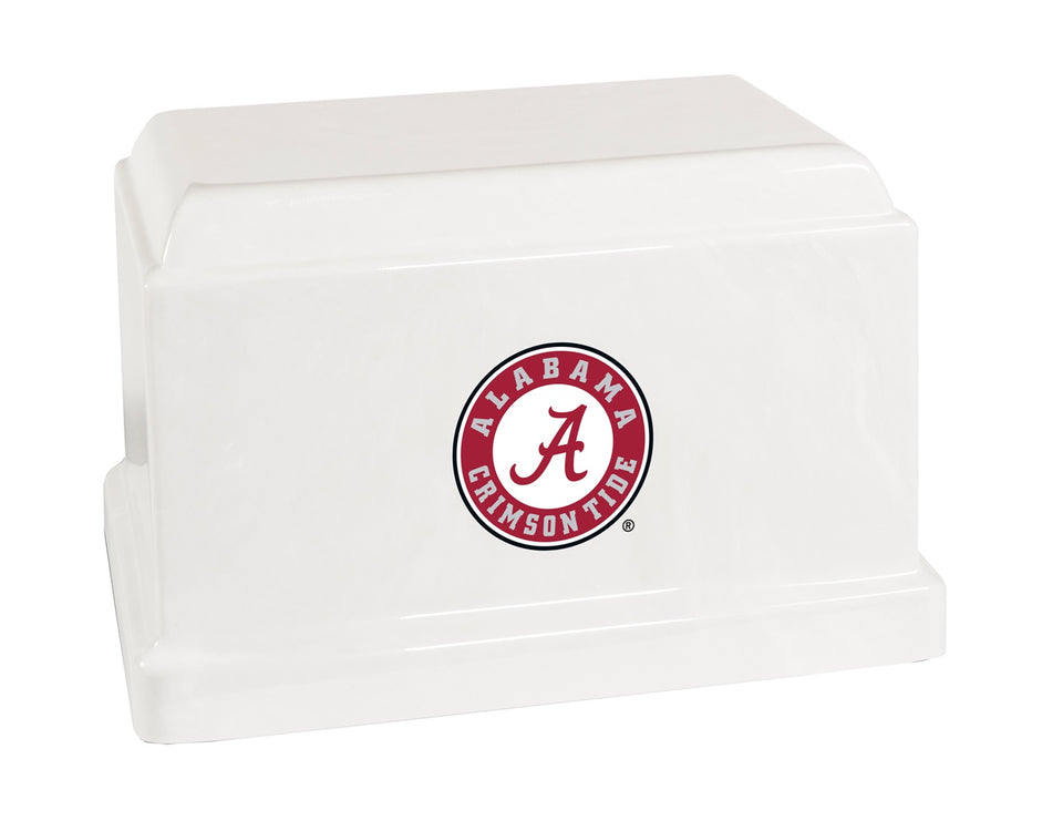University of Alabama Seal White Cremation Urn