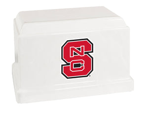 North Carolina Wolfpack White Memorial Cremation Urn