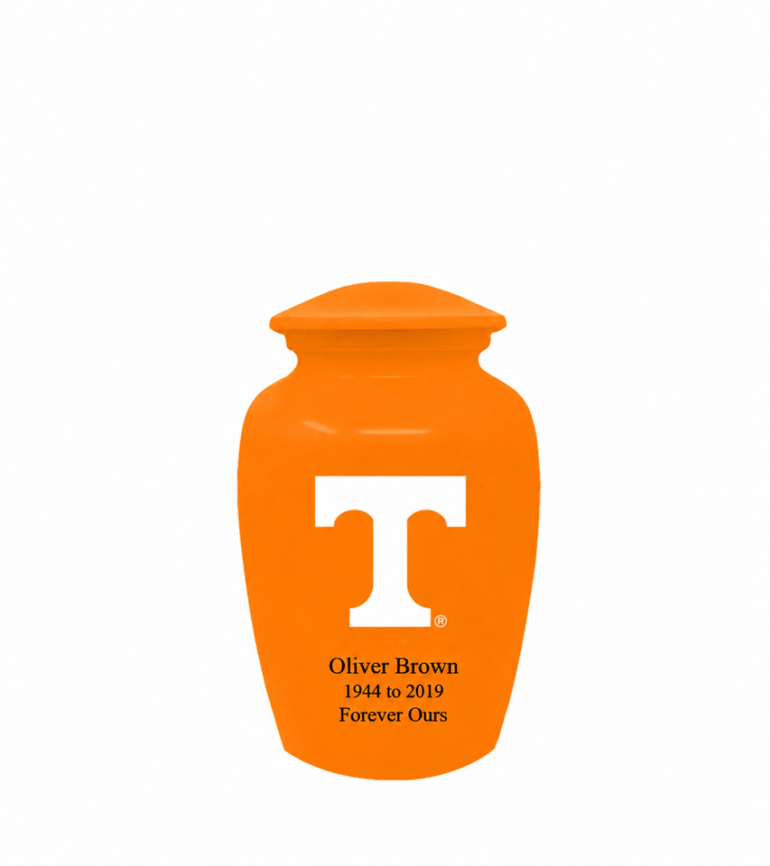 University of Tennessee Volunteers Orange Memorial Cremation Urn