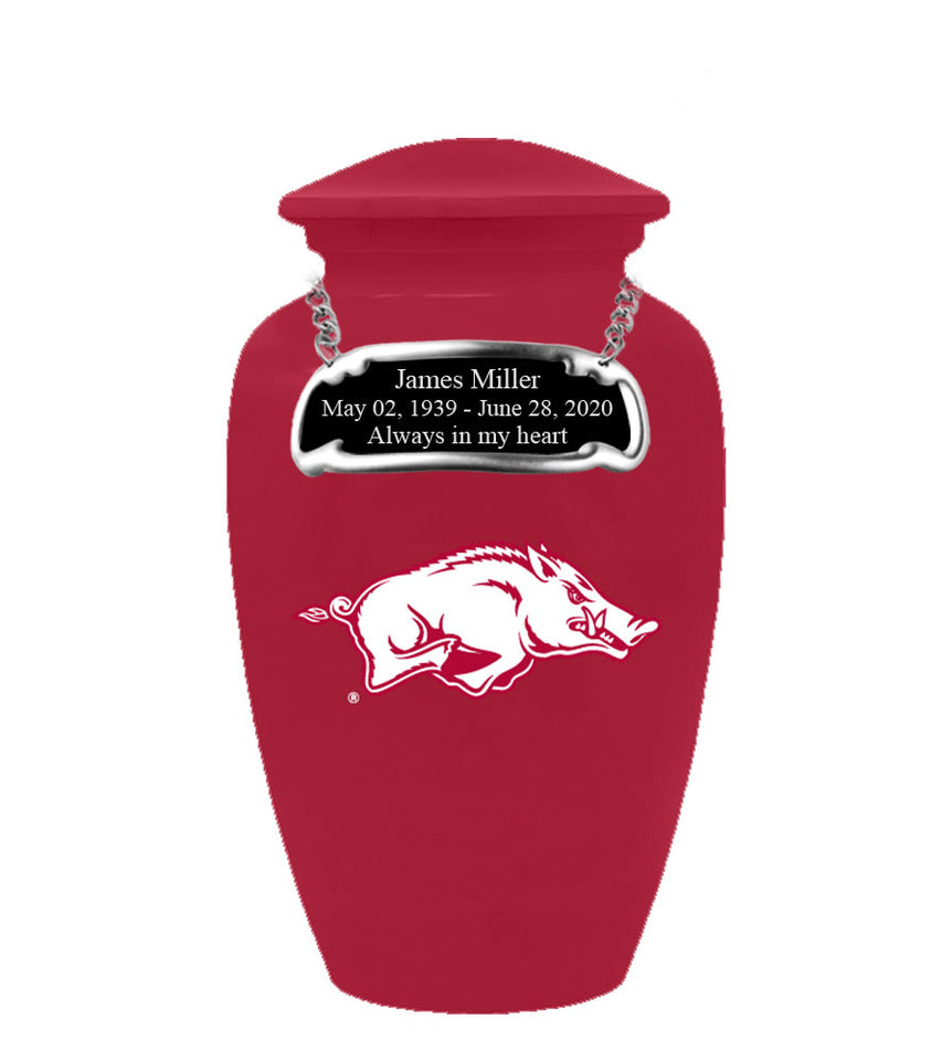 University of Arkansas Razorbacks Cremation Urn