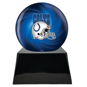 Football Cremation Urn with Add ON  Indianapolis Colts Ball Decor and Custom Metal Plaque