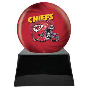 Football Cremation Urn with Add ON  Kansas City Chiefs Ball Decor and Custom Metal Plaque
