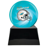 Football Cremation Urn with Add ON  Miami Dolphins Ball Decor and Custom Metal Plaque