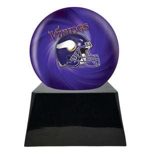 Football Cremation Urn with Add ON  Minnesota Vikings Ball Decor and Custom Metal Plaque