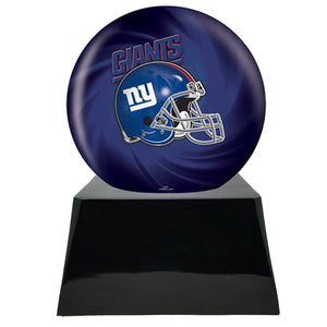 Football Cremation Urn with Add ON  New York Giants Ball Decor and Custom Metal Plaque