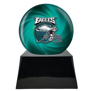 Football Cremation Urn with Add ON  Philadelphia Eagles Ball Decor and Custom Metal Plaque