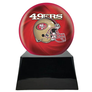 Football Cremation Urn with Add ON  San Francisco 49ers Ball Decor and Custom Metal Plaque