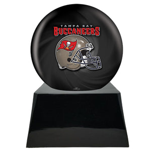 Football Cremation Urn with Add ON  Tampa Bay Buccaneers Ball Decor and Custom Metal Plaque