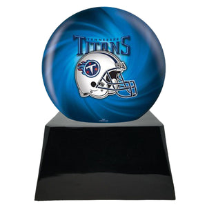 Football Cremation Urn with Add ON  Tennessee Titans Ball Decor and Custom Metal Plaque