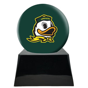 Football Cremation Urn with Add ON  Oregon Ducks Ball Decor and Custom Metal Plaque