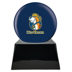 Football Cremation Urn with Add ON  West Virginia Mountaineers Ball Decor and Custom Metal Plaque