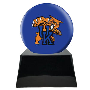 Football Cremation Urn with Add ON  Kentucky Wildcats Ball Decor and Custom Metal Plaque