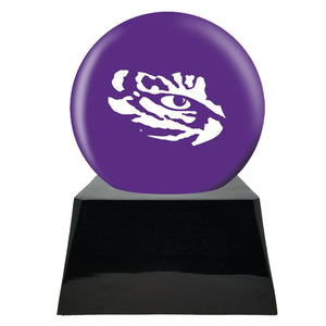 Football Cremation Urn with Add ON  LSU Tigers Ball Decor and Custom Metal Plaque