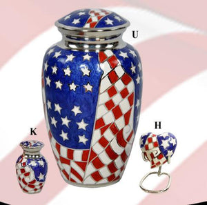 American Flag Military Cremation Urn
