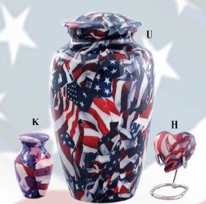 American Flag Wrapped Military Cremation Urn