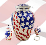 Elite American Flag Military Cremation Urn