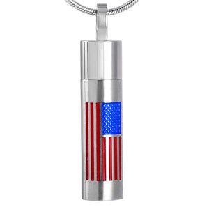 American Flag Cylinder Pendant
