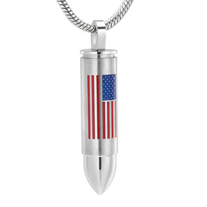 American Flag Bullet Pendant