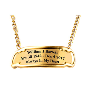 Customized Engraved Hanging Brass Name Tag