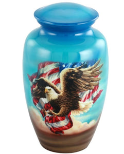 American Eagle and Flag Cremation Urn