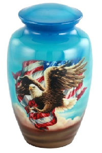 American Eagle and Flag Cremation Urn