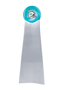 Championship Trophy Cremation Urn with Add on Miami Dolphins Ball Decor and Custom Metal Plaque