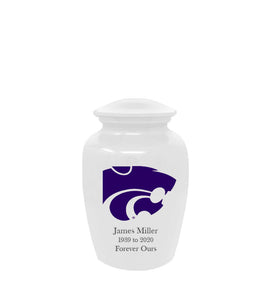 Kansas State White Wildcats Memorial Cremation Urn