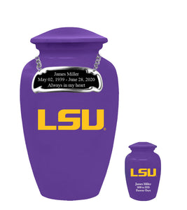 Louisiana State Tigers Memorial Cremation Urn - Purple