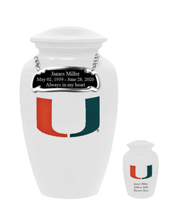 University of Miami Hurricanes Adult Memorial Cremation Urn