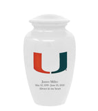 University of Miami Hurricanes Adult Memorial Cremation Urn