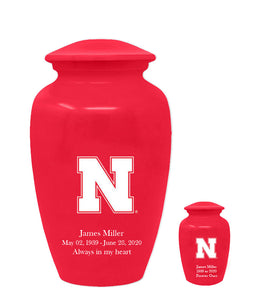 University of Nebraska Red Cremation Urn