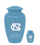 North Carolina University Tar Heels Blue Cremation Urn