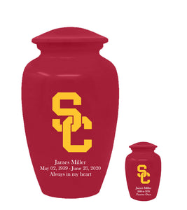 Southern California Trojans Adult Memorial Cremation Urn - Red