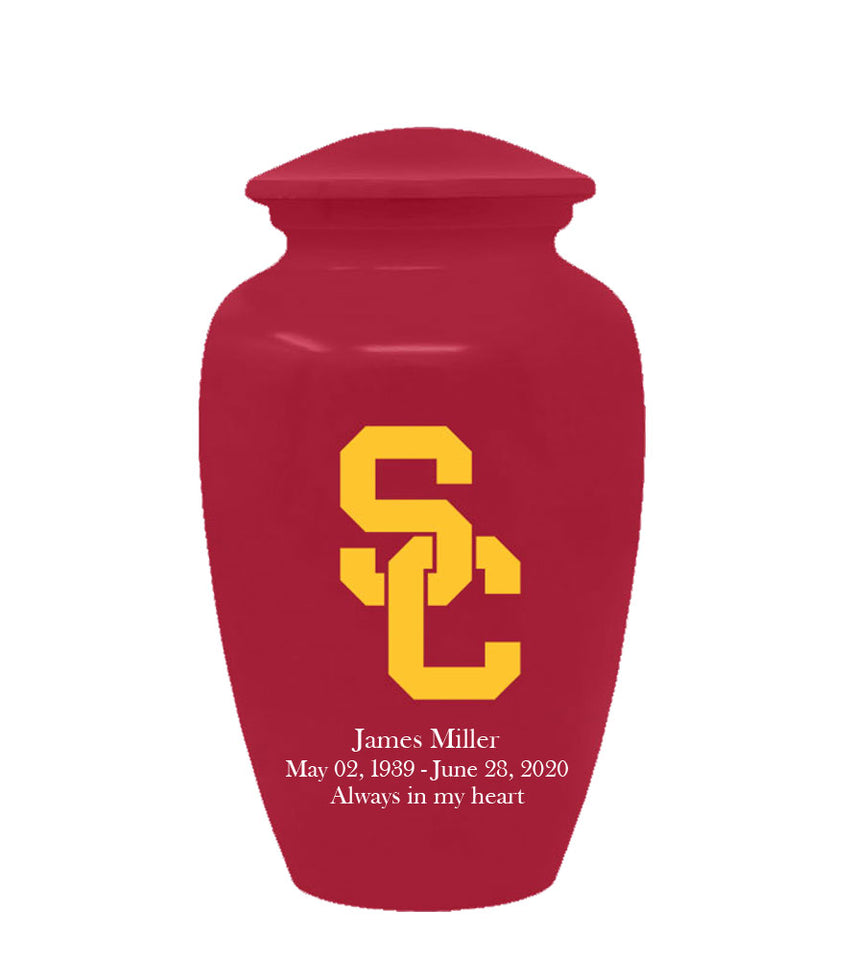 Southern California Trojans Adult Memorial Cremation Urn - Red
