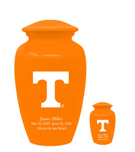 University of Tennessee Volunteers Orange Memorial Cremation Urn