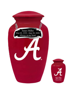 University of Alabama Red Cremation Urn