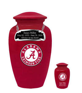 University of Alabama Seal Red Cremation Urn