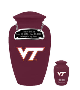 Virginia Tech University Adult Memorial Cremation Urn