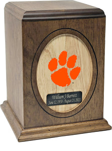 Clemson University Tigers Orange Memorial Cremation Urn